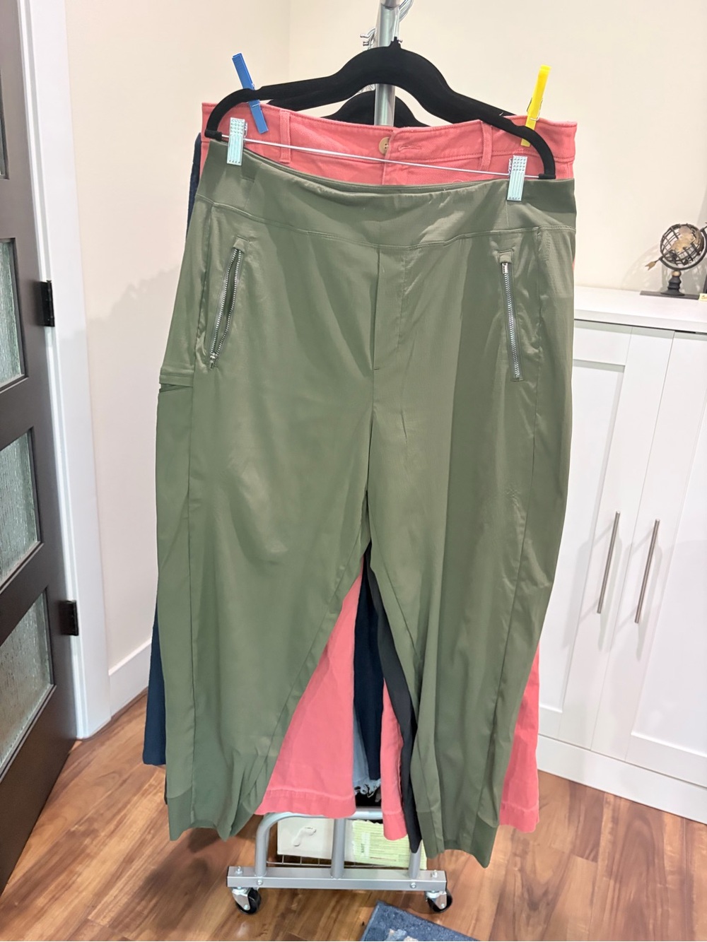 Athleta Olive Green Pull-On Wide Leg Pants